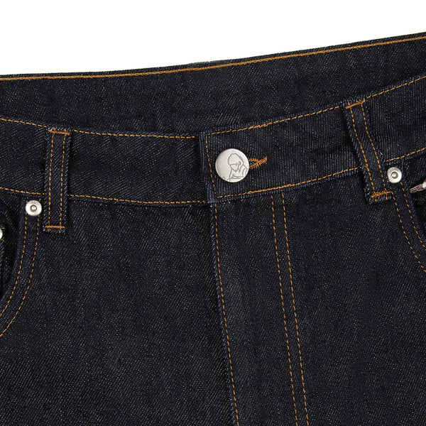 Jeans mit Kirschblütenstickerei 